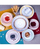 Set 18 pezzi in porcellana multicolore Kyoto