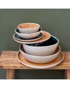 Juego de vajilla Coralia de porcelana naranja/verde de 30 piezas