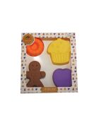 Set di 4 mini stampi Happy Cake in silicone multicolore
