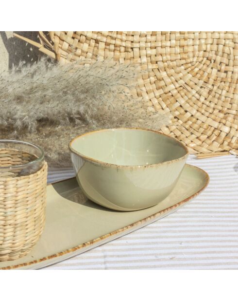 Lot de 6 petits bols Dune en céramique beiges - 11x5,5 cm