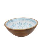Lot de 2 saladiers + couverts Kyoto en bois de manguier bleu