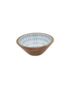 Lot de 2 saladiers + couverts Kyoto en bois de manguier bleu