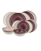 Terra 18-teiliges rosafarbenes Keramikset