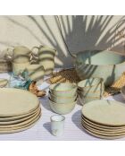 Juego de vajilla Dune de cerámica beige de 32 piezas