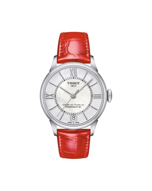 Reloj automático para mujer Tissot en acero rojo
