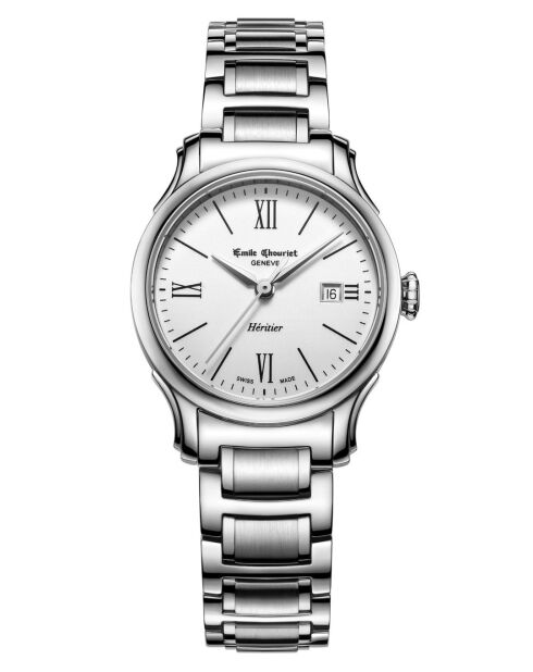 Emile mechanisch herenhorloge van zilverstaal