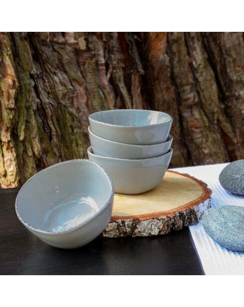 Lot de 6 petits bols Galet en céramique gris - 11x5,5 cm