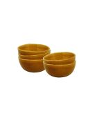 Lot de 6 coupelles Ambre en porcelaine orange - 11x5 cm