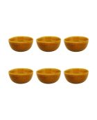 Lot de 6 coupelles Ambre en porcelaine orange - 11x5 cm