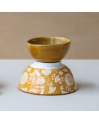 Lot de 6 coupelles Ambre en porcelaine orange - 11x5 cm