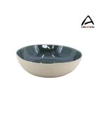 Grand saladier design 2 Coralia en porcelaine vert - 29,7x7.5 cm