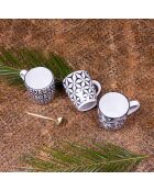 Set di 6 tazze Savana in porcellana nera - 8,5×10 cm