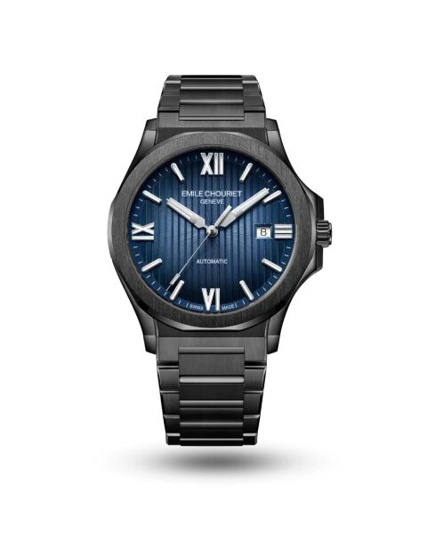 Emile N8.H mechanisch herenhorloge van zwart staal