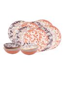 Ophelia 18-teiliges rosafarbenes Porzellanset