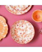 Ophelia 18-teiliges rosafarbenes Porzellanset