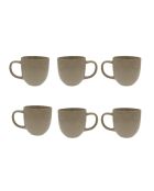 Lot de 6 mugs Dune en céramique beiges - 12,5x9 cm