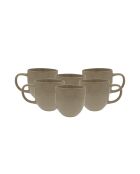 Lot de 6 mugs Dune en céramique beiges - 12,5x9 cm