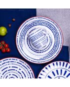 Set di 6 tazze in porcellana Santorini blu - 8,3×10 cm