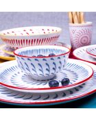 Lot de 6 petits bols Kyoto en porcelaine multicolores - 11,5×5,7 cm