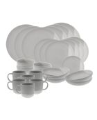 Set Terre de Sienne in ceramica grigio/bianca da 30 pezzi