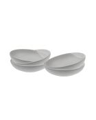 Set Terre de Sienne in ceramica grigio/bianca da 30 pezzi