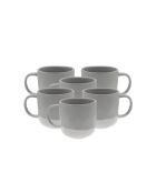 Set Terre de Sienne in ceramica grigio/bianca da 30 pezzi