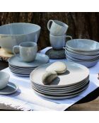 Set aus 6 kleinen grauen Galet-Tellern aus Keramik - D.20,3 cm