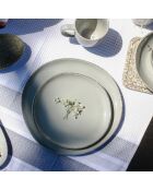 Set aus 6 kleinen grauen Galet-Tellern aus Keramik - D.20,3 cm