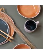 Set di 6 tazze in porcellana Coralia arancione/verde - 12,2x9 cm