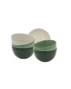 Lot de 6 bols Mila en céramique verts - 14,2×7,7cm