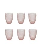 Set di 6 bicchieri in porcellana rosa Hanae in porcellana rosa/beige/verde - 350 ml