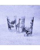 Set di 6 bicchieri Savana in vetro nero - 350ml