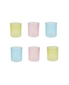 Set di 6 bicchieri in vetro Kyoto multicolore - 7×8,2 cm