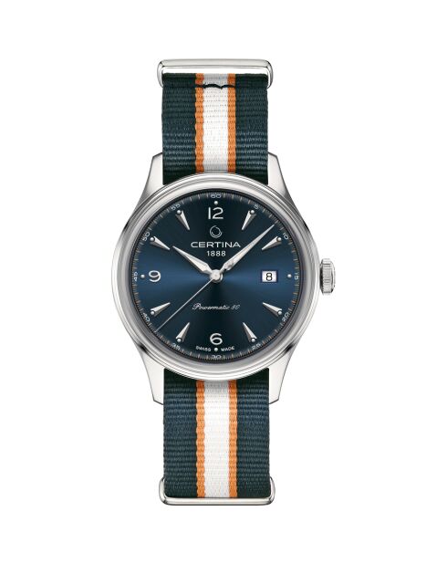 Montre automatique homme Certina en acier bleue