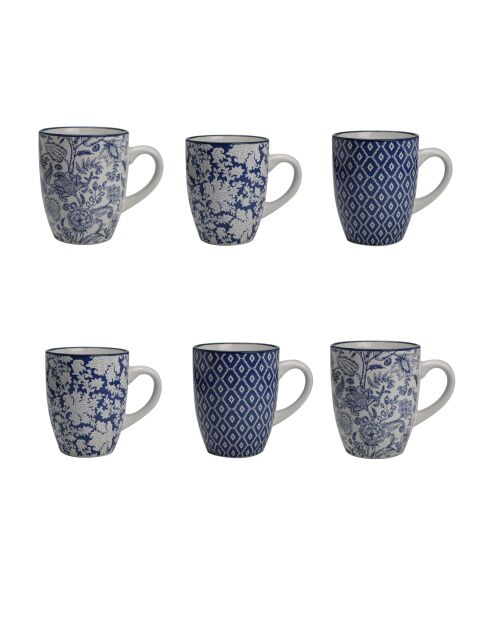 Set completo di stoviglie Majorelle in porcellana blu da 30 pezzi