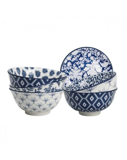 Set completo di stoviglie Majorelle in porcellana blu da 30 pezzi