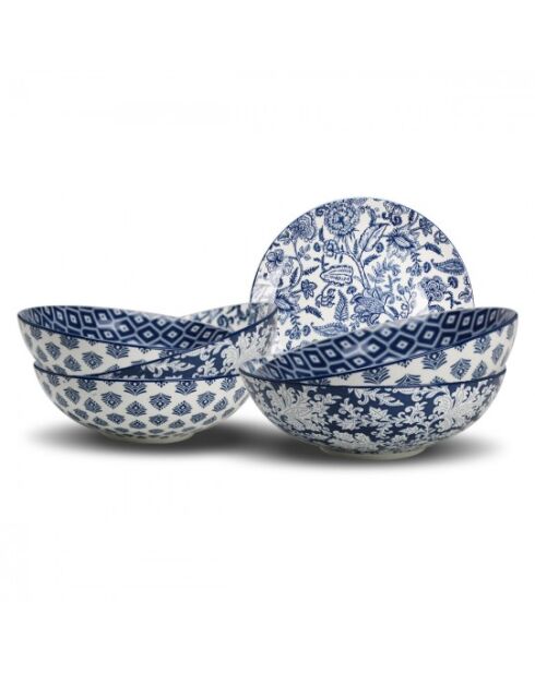 Set completo di stoviglie Majorelle in porcellana blu da 30 pezzi