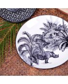 Set di 6 piatti da dessert Savana in porcellana nera - D.20,3 cm