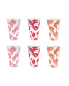Set mit 6 Glasgläsern Ophelia, 350 ml, rosa