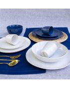 Lot de 6 grandes assiettes Oia en céramique bleues - D.26cm