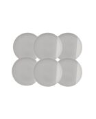 Set di 6 piatti da dessert Terre de Sienne in ceramica grigio/bianca - D.20 cm