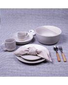 Set di 6 piatti da dessert Terre de Sienne in ceramica grigio/bianca - D.20 cm