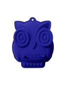 Molde para tartas Happy Cake con forma de búho de silicona azul, 21 x 25 x 6 cm