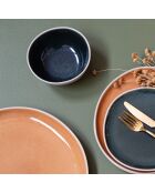 Lot de 6 bols médiums Coralia en porcelaine orange/vert - 15,2×7 cm