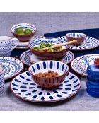 Lot de 6 petits bols Santorin en porcelaine bleus - 11,5×5,5 cm