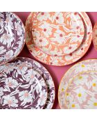 Set di 6 piatti grandi in porcellana Ophelia rosa - D.26 cm