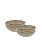 Set van 6 beige Dune keramische soepborden - 18,8x5 cm