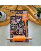 Lot de 6 accessoires Happy cake en silicone orange