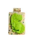 Tortiera a forma di dinosauro Happy cake in silicone verde - 24,5x15x4,5 cm