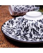 Set di 6 piatti grandi in porcellana nera Savana - D.27 cm